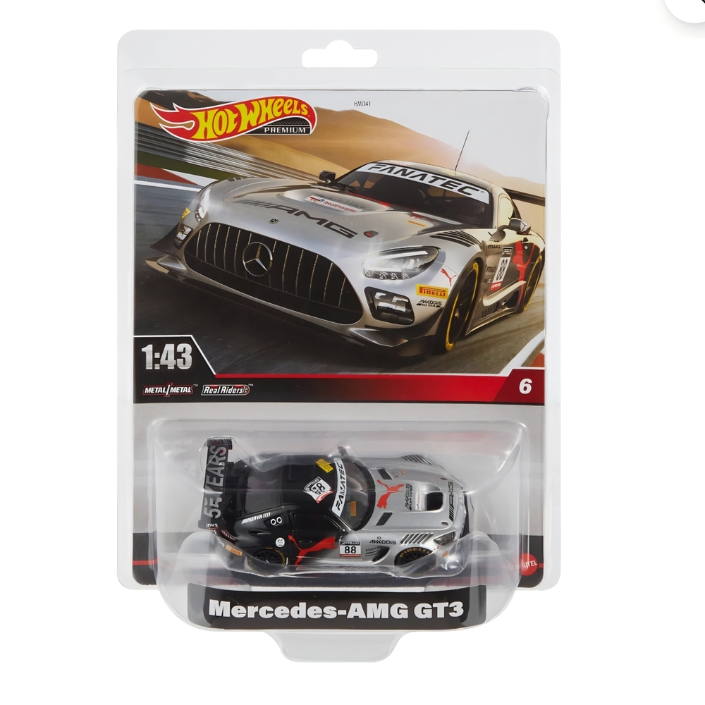 Hot Wheels Premium 1:43rd Scale MERCEDES AMG‎ GT3 Collectible Car
